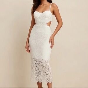 NWT Amable by Mable White cutout Lace bridal dress